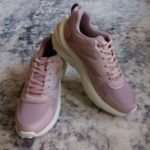 Andrea Sport Pink Faux Leather And Mesh Sneaker US 9